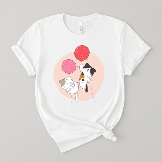 Camiseta básica de algodón para mujer - Perfecta para los amantes de los gatos