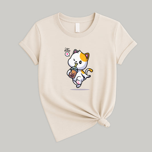 Camiseta de algodón suave y fresca para mujer - amantes del café y la terapia