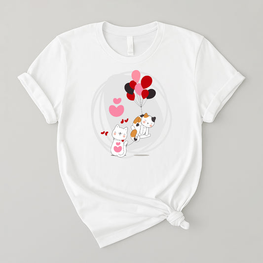 Camiseta básica de algodón para mujer -  Fresca y suave - Perfecta para los amantes de los gatos