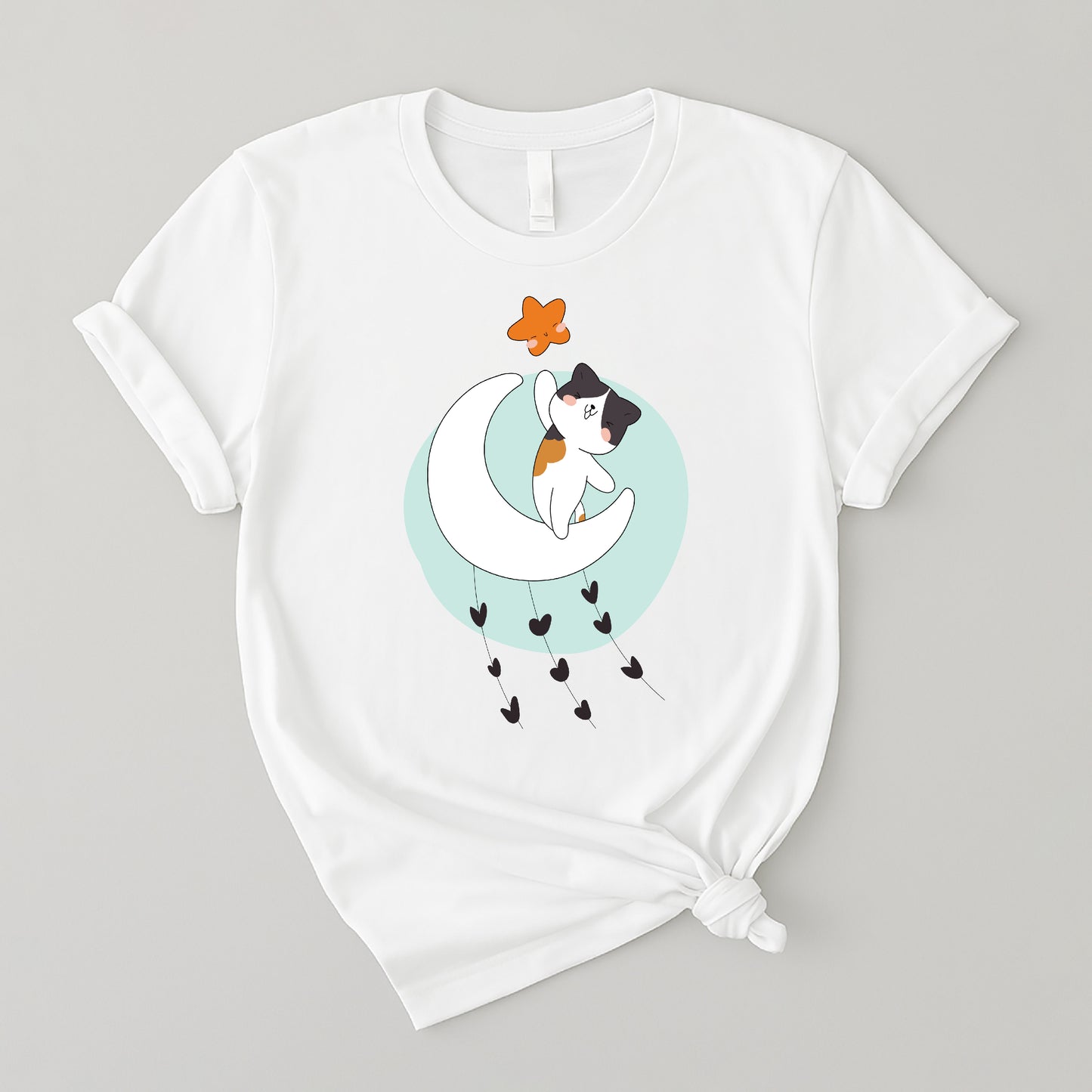 Camiseta básica de algodón para mujer – Suave y fresca perfecta para los amantes de los gatos